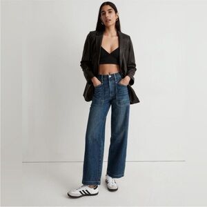 Madewell The Perfect Vintage Wide-Leg Selvedge Jeans Pocket Edition Size 29, EUC